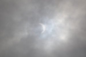 Partial eclipse viewed through clouds. August 2017 - Teresa Johnson